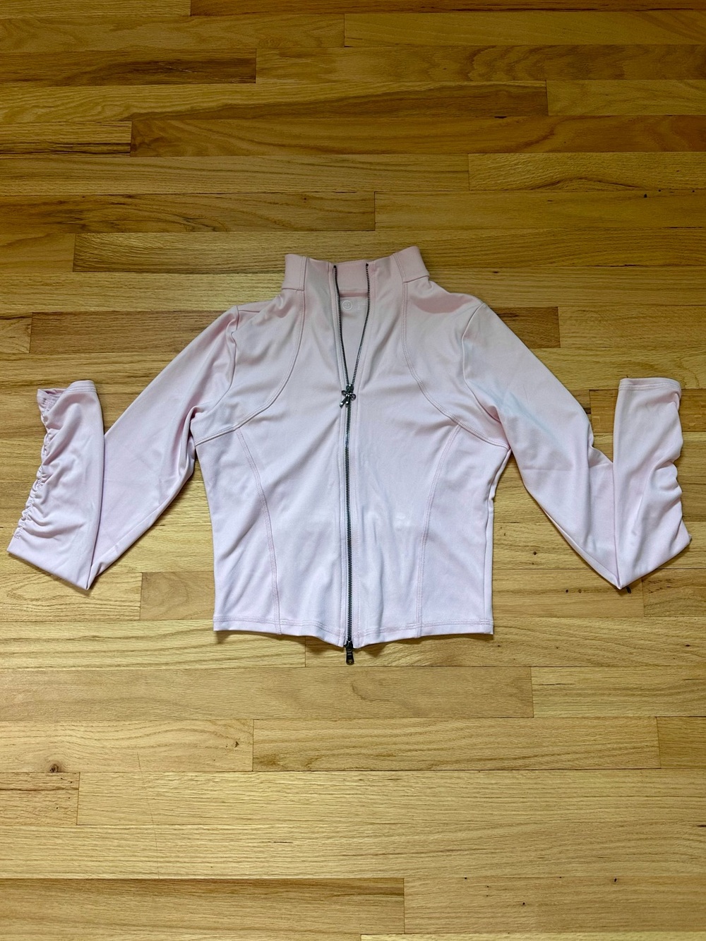 Gilly Hicks Hollister Recharge Bow Double Zip Pink Jacket